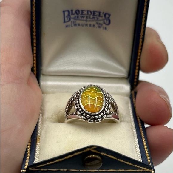 Designer Carolyn Pollack Vintage Relios Desert Scene Sterling 925 Ring Sz 7.5 - Picture 7 of 15